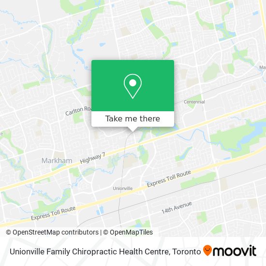 Unionville Family Chiropractic Health Centre map