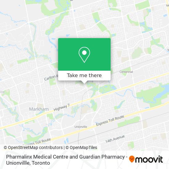 Pharmalinx Medical Centre and Guardian Pharmacy - Unionvillle map