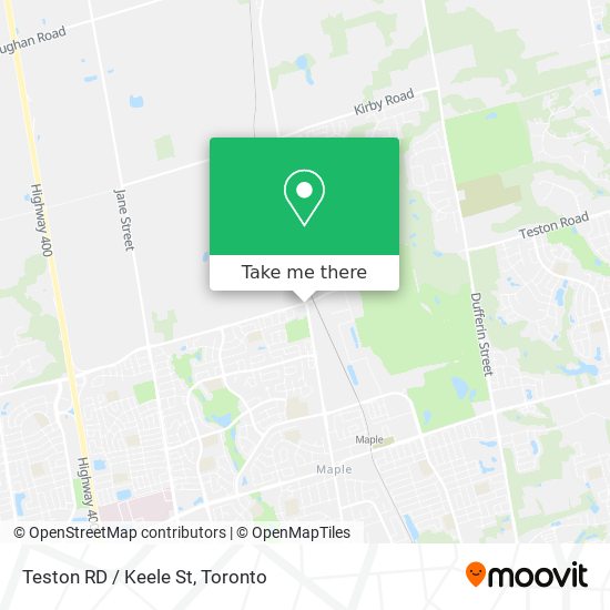Teston RD / Keele St map