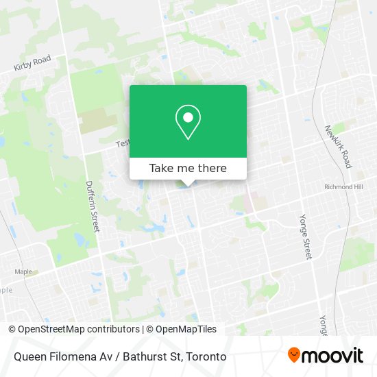 Queen Filomena Av / Bathurst St plan