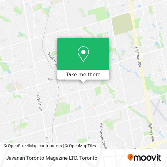 Javanan Toronto Magazine LTD map