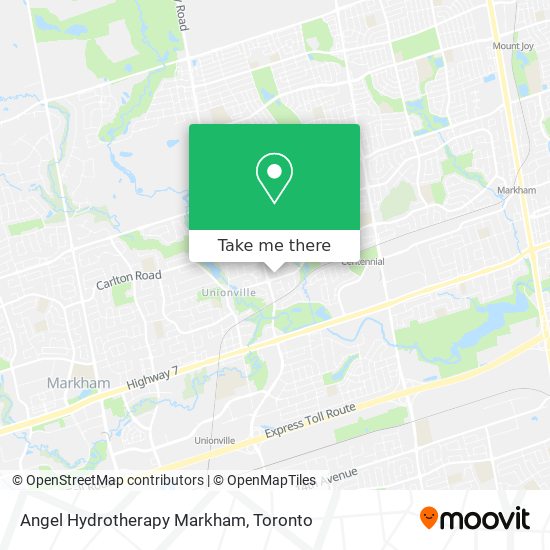 Angel Hydrotherapy Markham map
