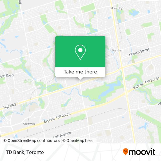 TD Bank map