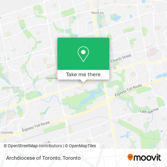 Archdiocese of Toronto map