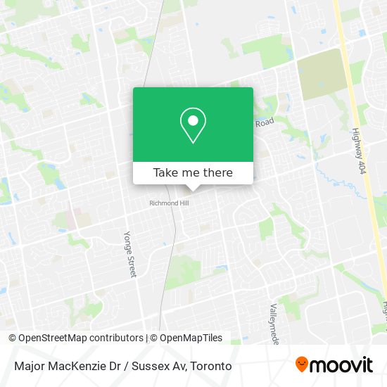 Major MacKenzie Dr / Sussex Av map