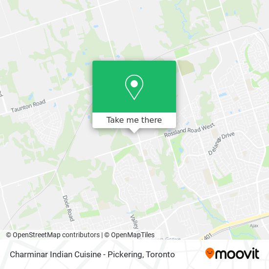 Charminar Indian Cuisine - Pickering map