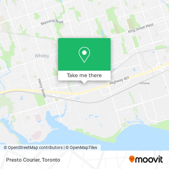 Presto Courier map