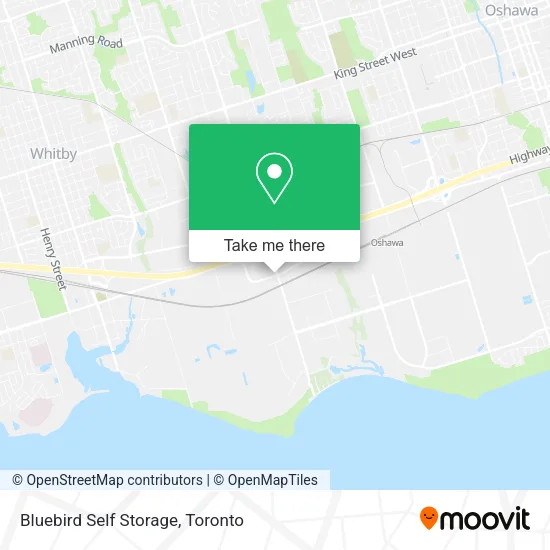 Bluebird Self Storage map