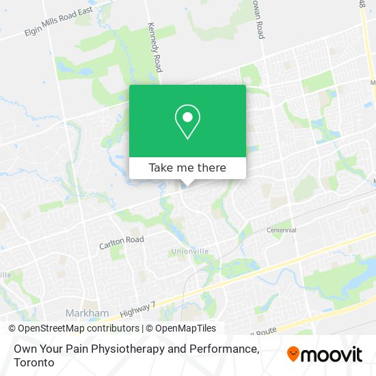 Own Your Pain Physiotherapy and Performance map