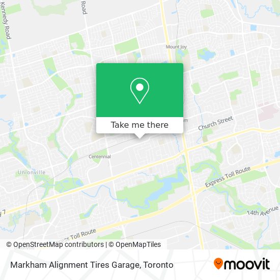 Markham Alignment Tires Garage map