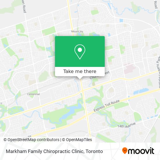 Markham Family Chiropractic Clinic map