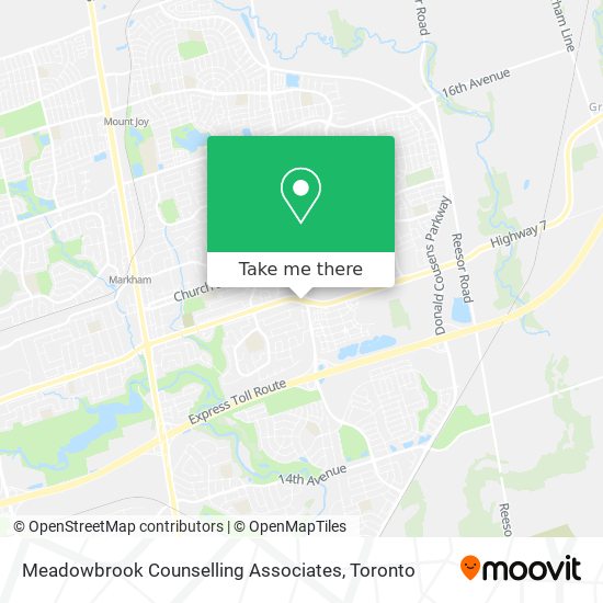 Meadowbrook Counselling Associates map