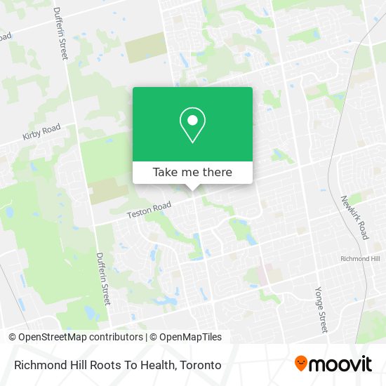 Richmond Hill Roots To Health map