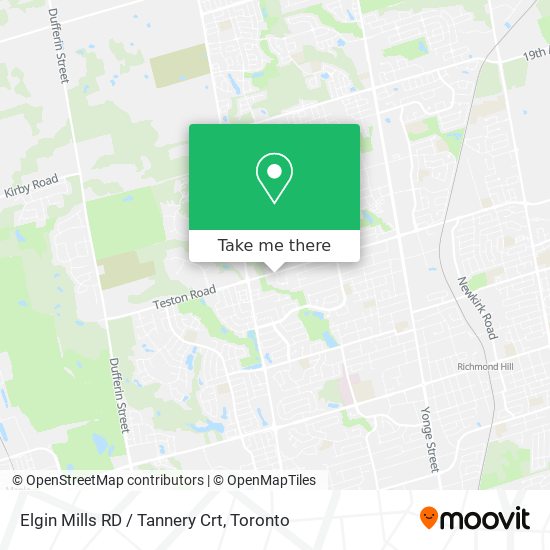 Elgin Mills RD / Tannery Crt map