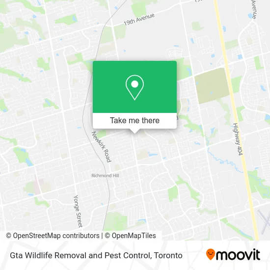 Gta Wildlife Removal and Pest Control map