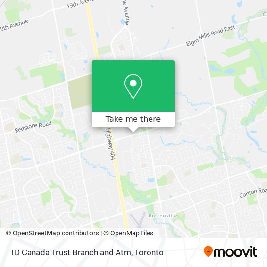 TD Canada Trust Branch and Atm plan