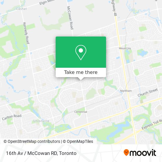 16th Av / McCowan RD map