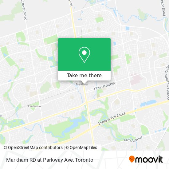 Markham RD at Parkway Ave plan