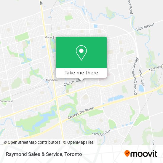 Raymond Sales & Service map