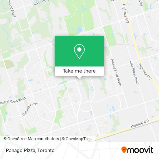 Panago Pizza map