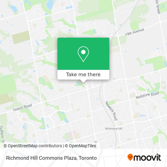 Richmond Hill Commons Plaza map