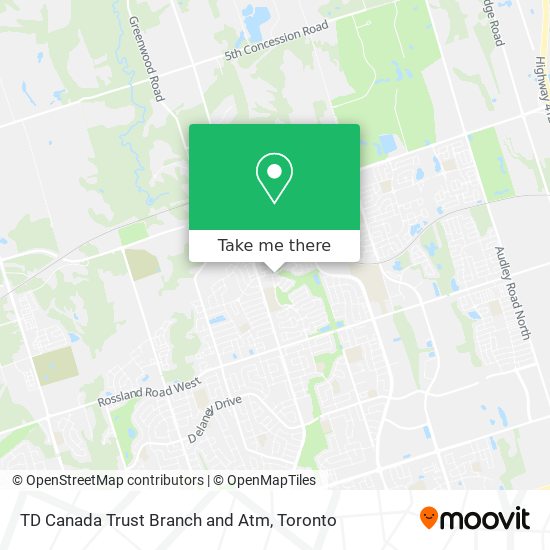 TD Canada Trust Branch and Atm plan