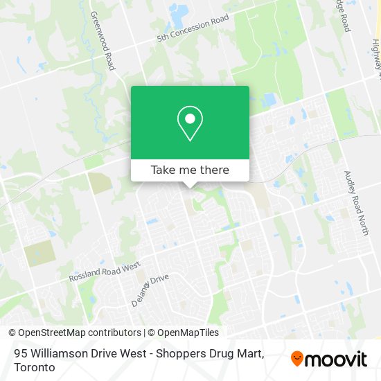 95 Williamson Drive West - Shoppers Drug Mart map