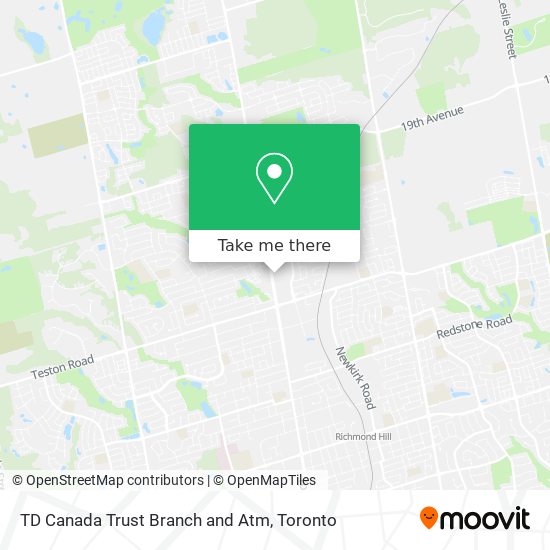 TD Canada Trust Branch and Atm plan