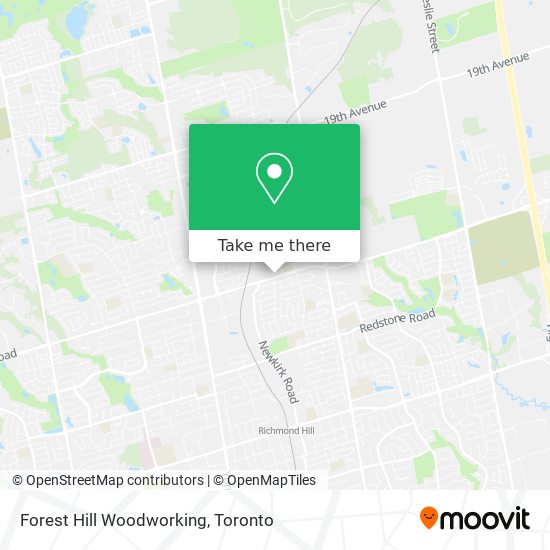 Forest Hill Woodworking map