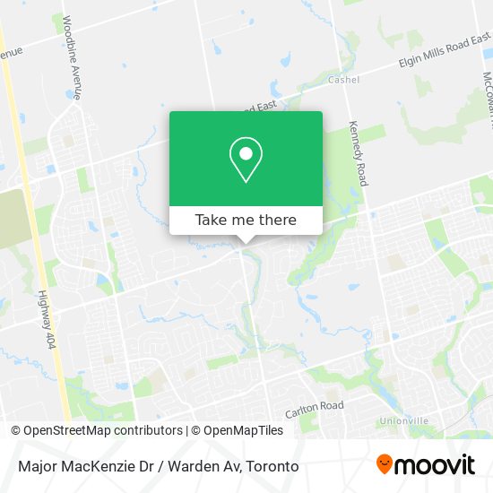 Major MacKenzie Dr / Warden Av map