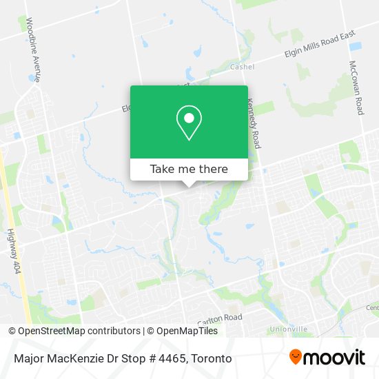 Major MacKenzie Dr Stop # 4465 map