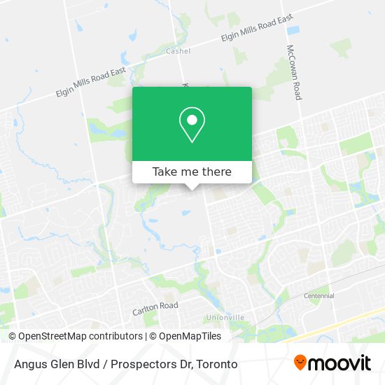 Angus Glen Blvd / Prospectors Dr map