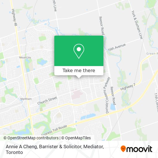 Annie A Cheng, Barrister & Solicitor, Mediator map