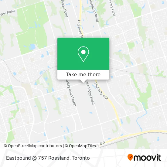 Eastbound @ 757 Rossland map