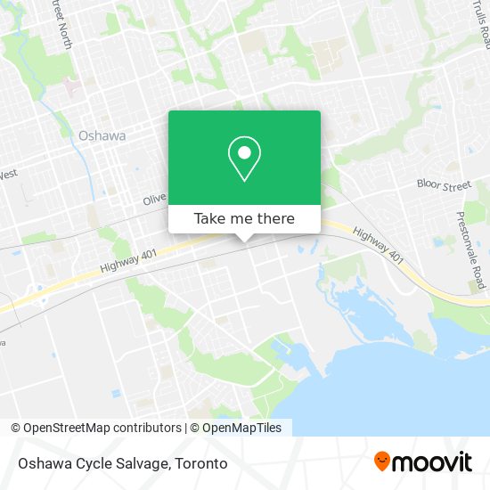 Oshawa Cycle Salvage map