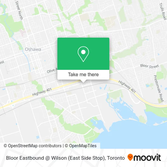 Bloor Eastbound @ Wilson (East Side Stop) map