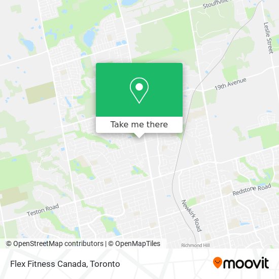 Flex Fitness Canada map