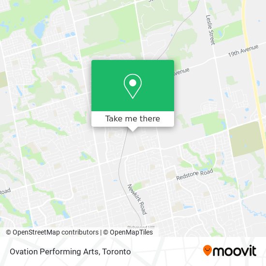 Ovation Performing Arts map