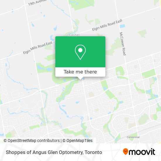 Shoppes of Angus Glen Optometry map