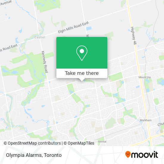 Olympia Alarms map