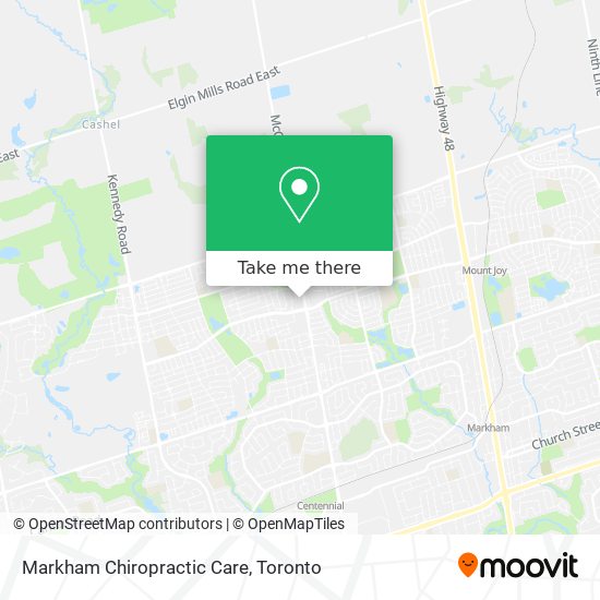 Markham Chiropractic Care map