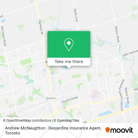 Andrew McNaughton - Desjardins Insurance Agent map