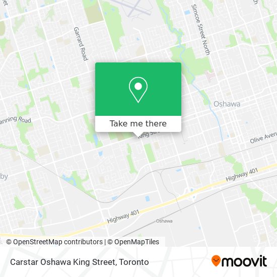 Carstar Oshawa King Street map