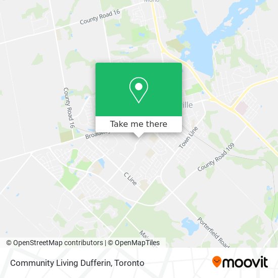 Community Living Dufferin map