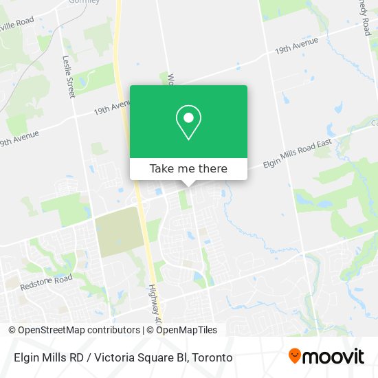 Elgin Mills RD / Victoria Square Bl map