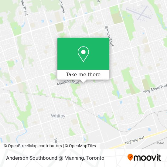 Anderson Southbound @ Manning map