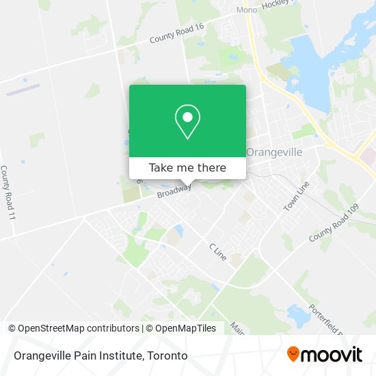 Orangeville Pain Institute map