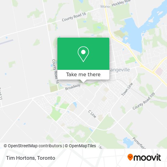 Tim Hortons map