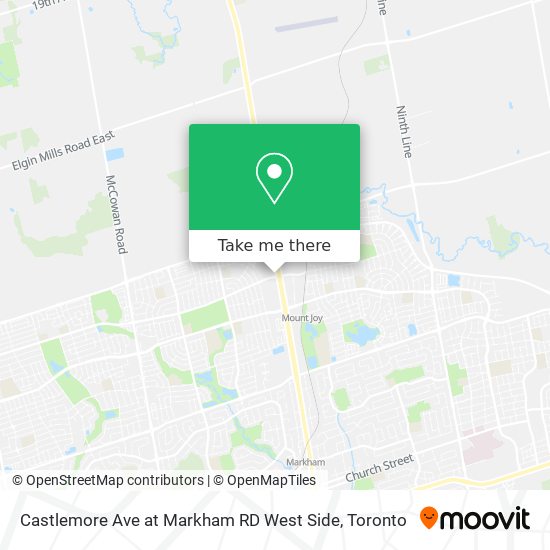 Castlemore Ave at Markham RD West Side map