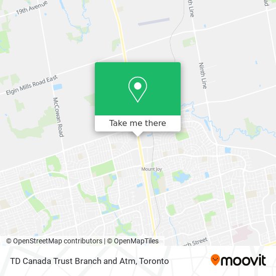 TD Canada Trust Branch and Atm plan